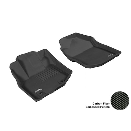 3D Maxpider HONDA FIT 2009-2013 KAGU BLACK R1 Floor Mat L1HD04211509